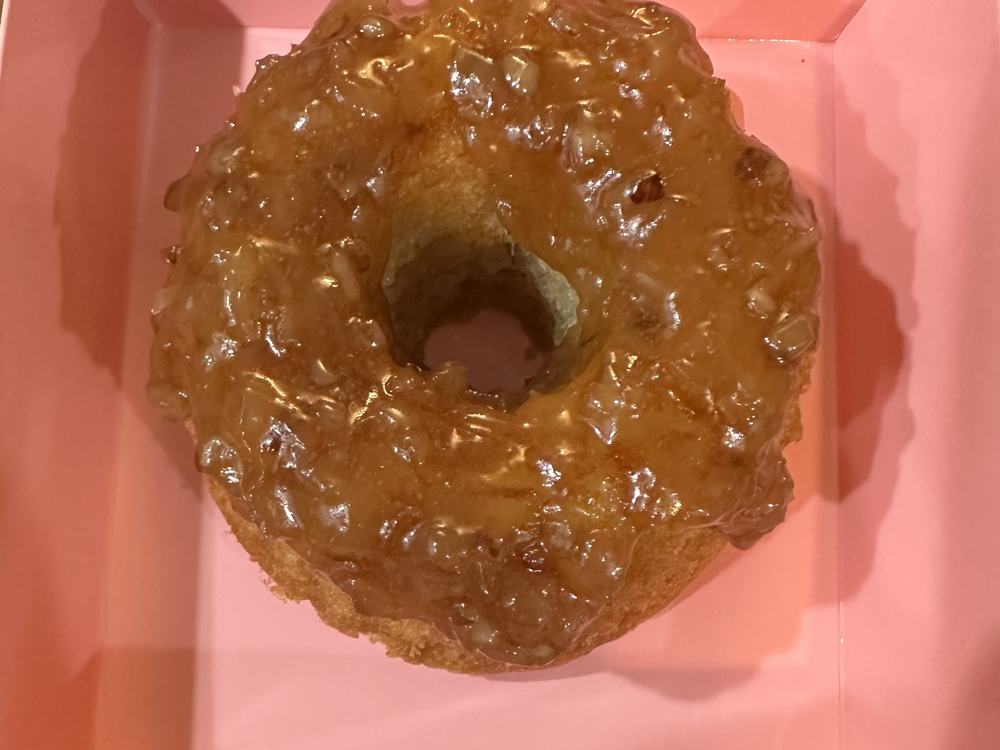 A praline glazed bundt cake